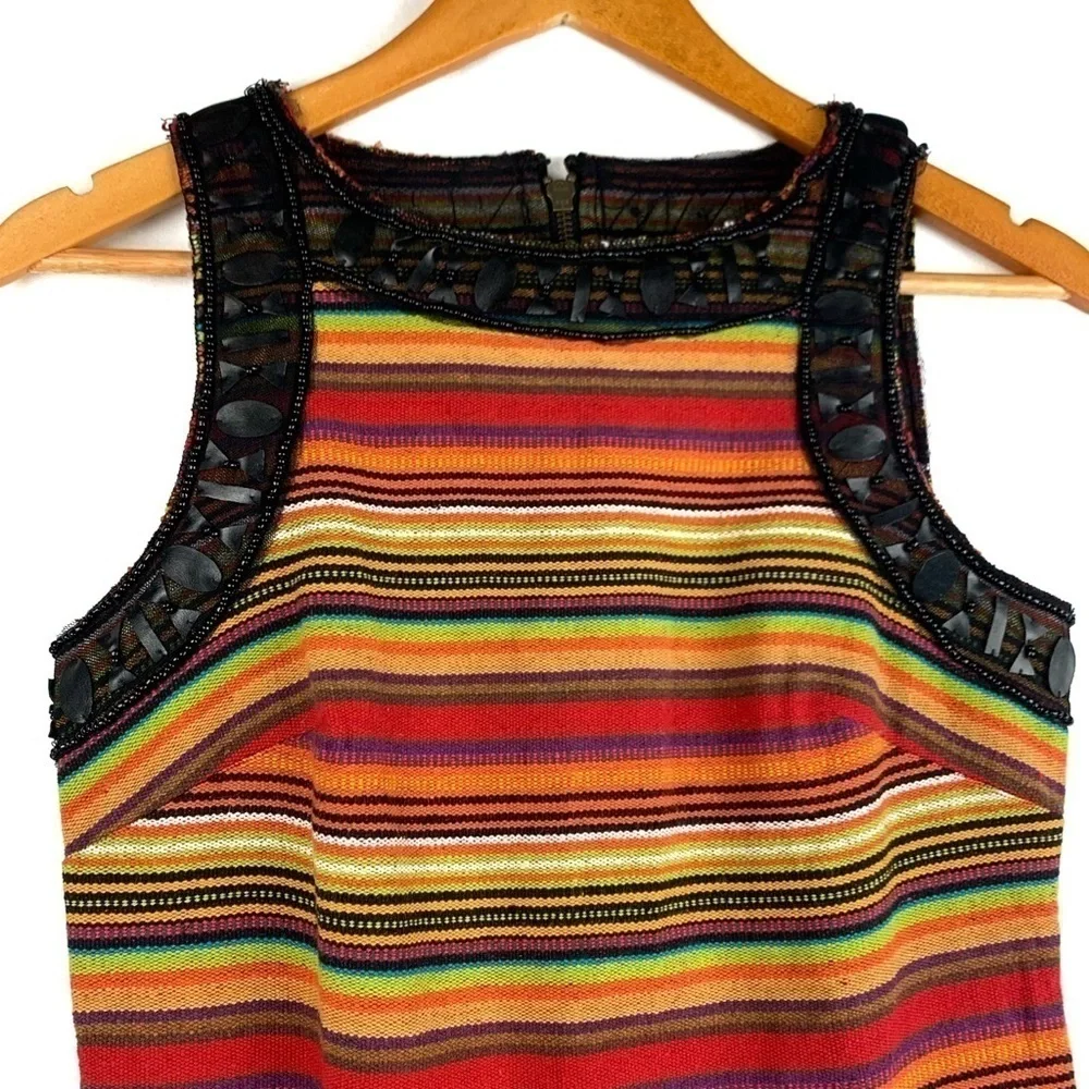 Free People New Romantics beaded stripe dress